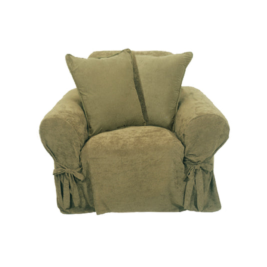 Ultimate Suede One-Piece Accent Chair Slipcover
