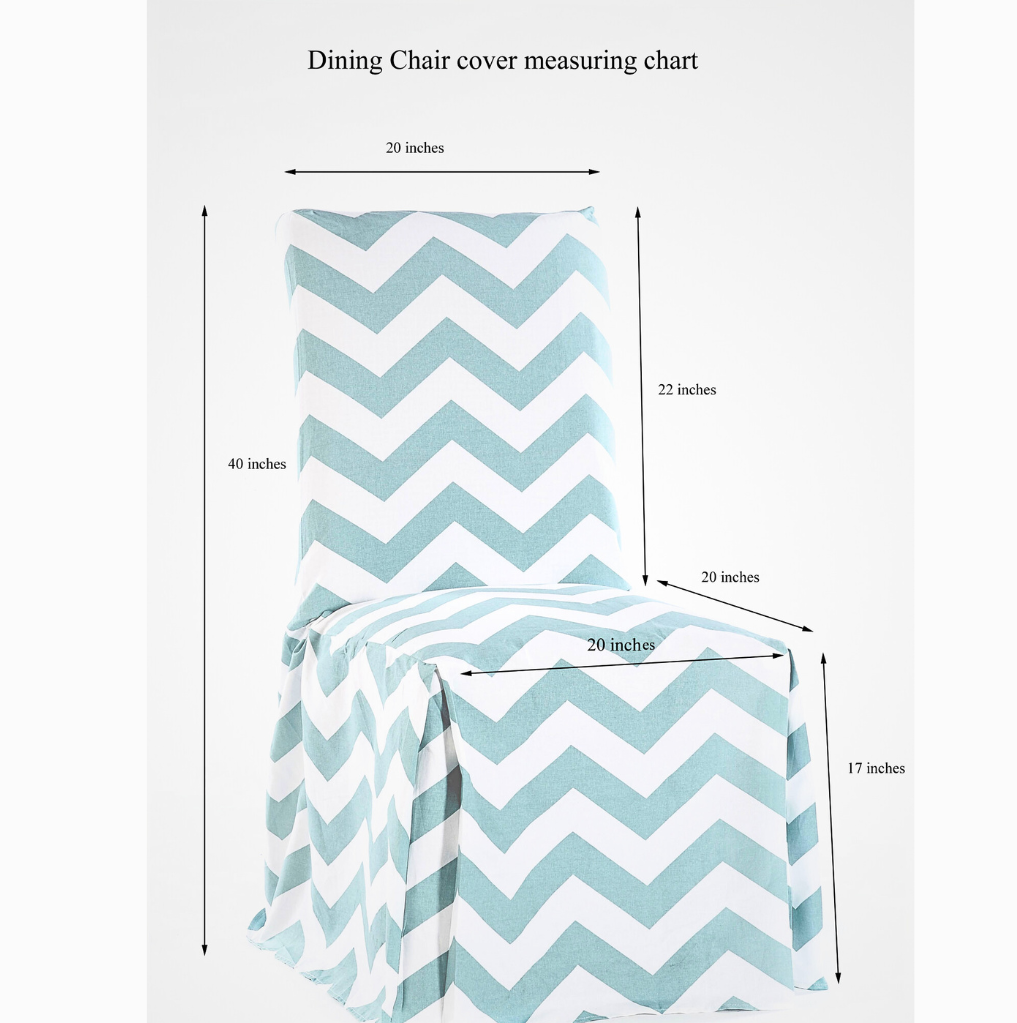 Cotton Duck Long Skirt Dining Chair Slipcover