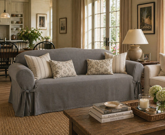 Micro Suede One-Piece Slipcover