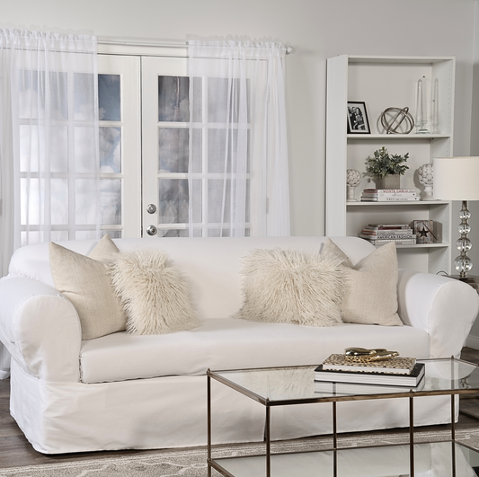 Twill Two-Piece Sofa Slipcover