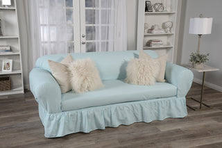 Washed Cotton Duck Two-Piece Sofa Slipcover