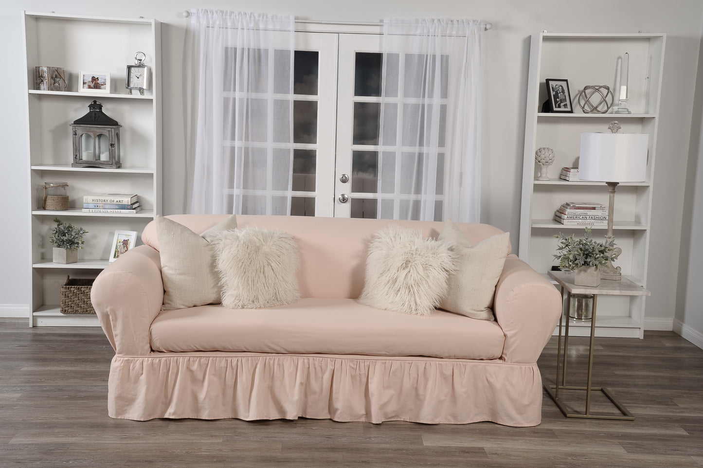 Washed Cotton Duck Two-Piece Sofa Slipcover