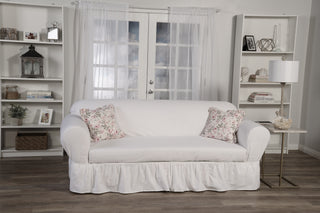 Washed Cotton Duck Two-Piece Sofa Slipcover