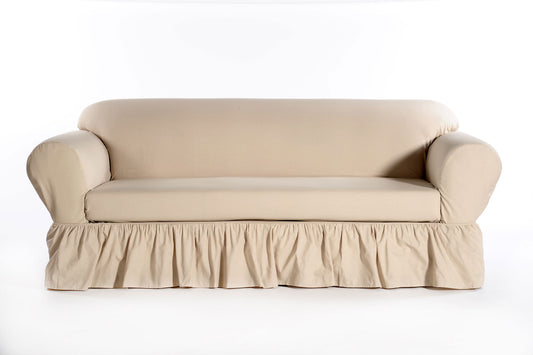 Washed Cotton Duck Two-Piece Sofa Slipcover