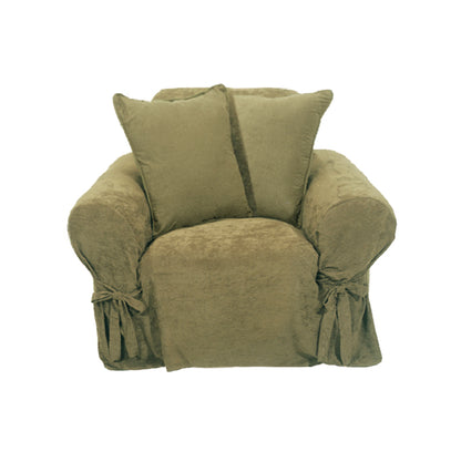 Ultimate Suede One-Piece Accent Chair Slipcover