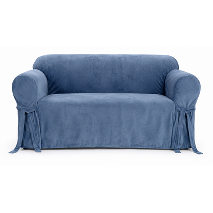 Velvet One-Piece Sofa Slipcover