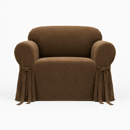 Velvet One-Piece Sofa Slipcover