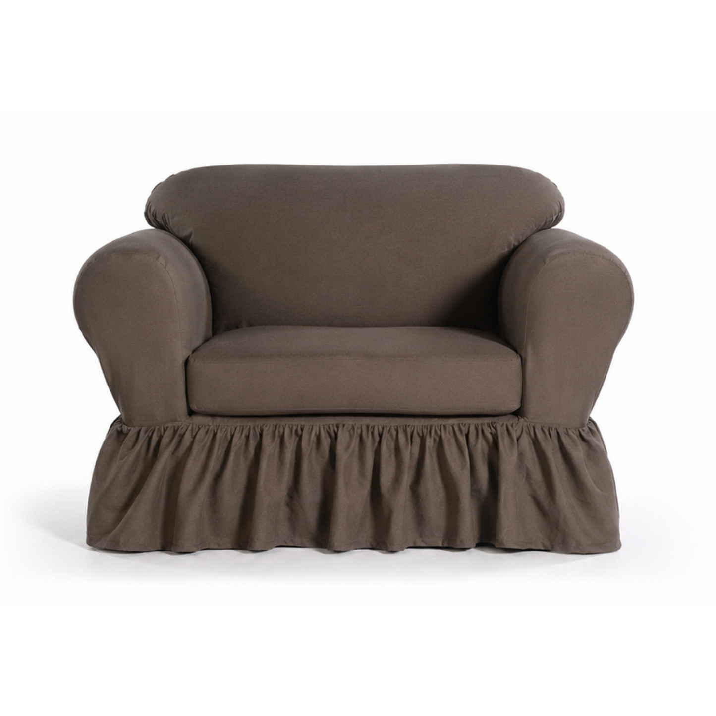 Washed Cotton Duck Ruffled Two-Piece Slipcover