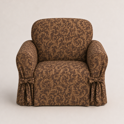 Catherine Jacquard One-Piece Chair Slipcover