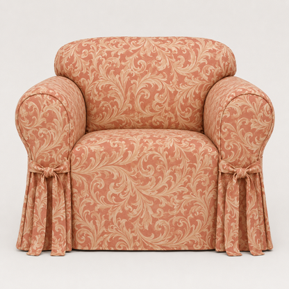 Catherine Jacquard One-Piece Chair Slipcover