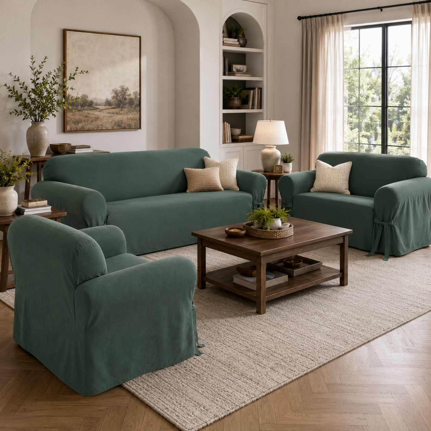 Cotton Duck One-Piece Slipcover