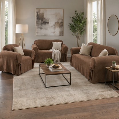 Micro Suede One-Piece Slipcover
