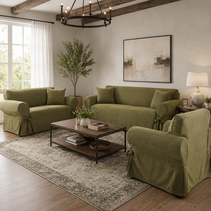 Ultimate Suede One-Piece Accent Chair Slipcover