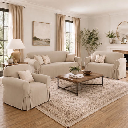 Cotton Duck One-Piece Slipcover