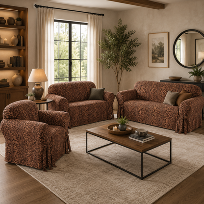 Leopard Print One-Piece Loveseat Slipcover