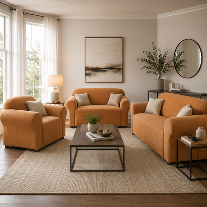 Micro Suede One-Piece Stretch Sofa Slipcover