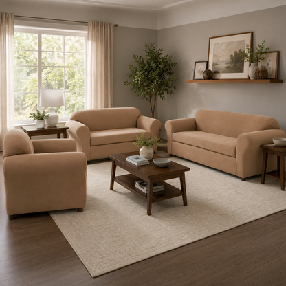 Chamois Two-Piece Stretch Slipcover