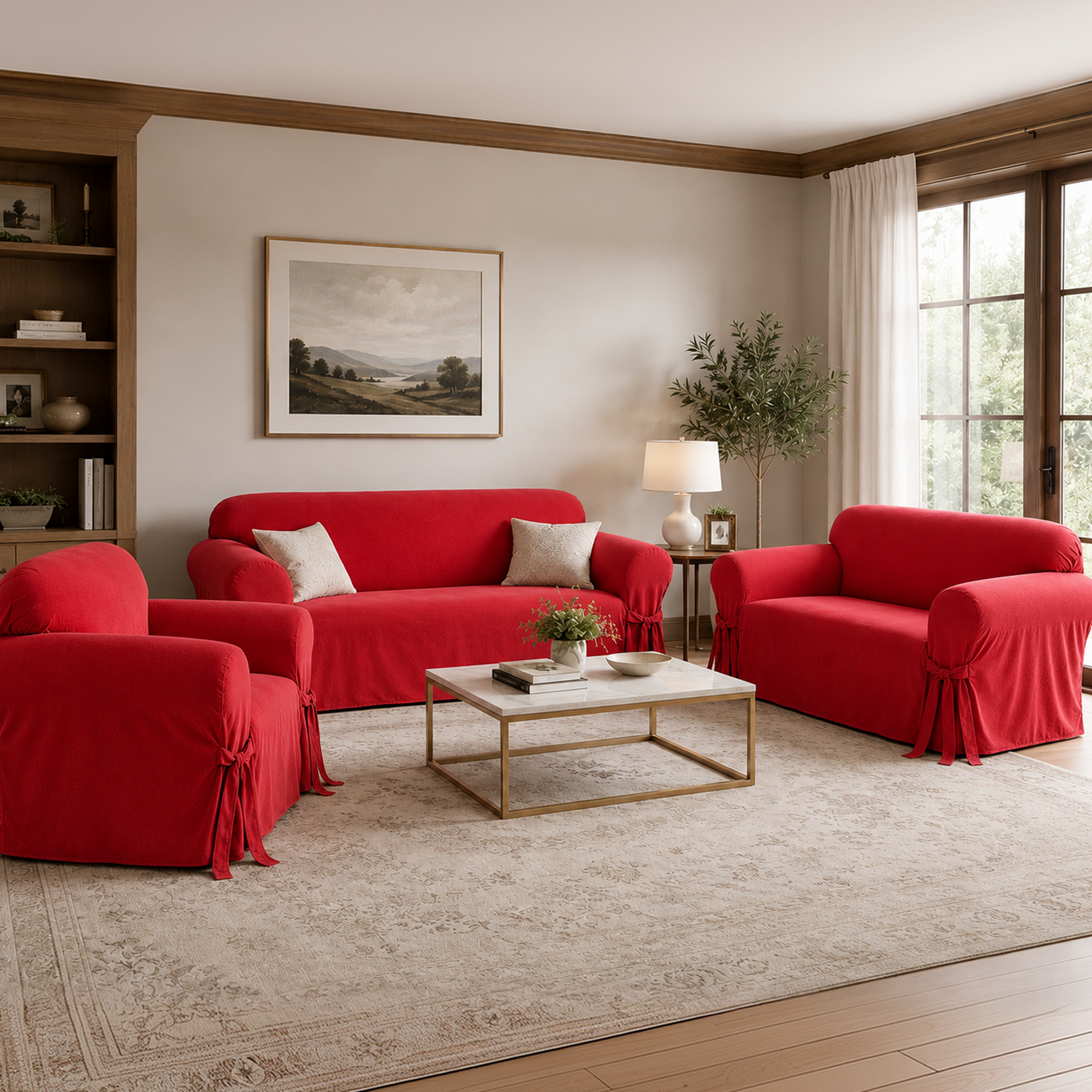 Cotton Duck One-Piece Slipcover