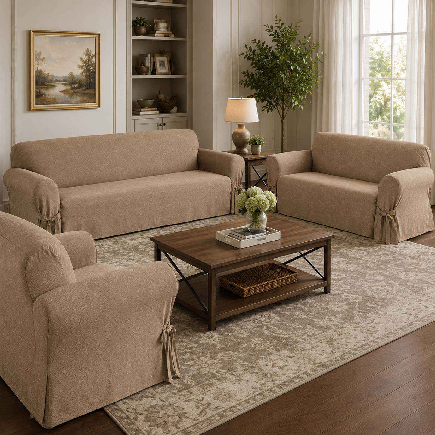 Matelassé One-Piece Slipcover