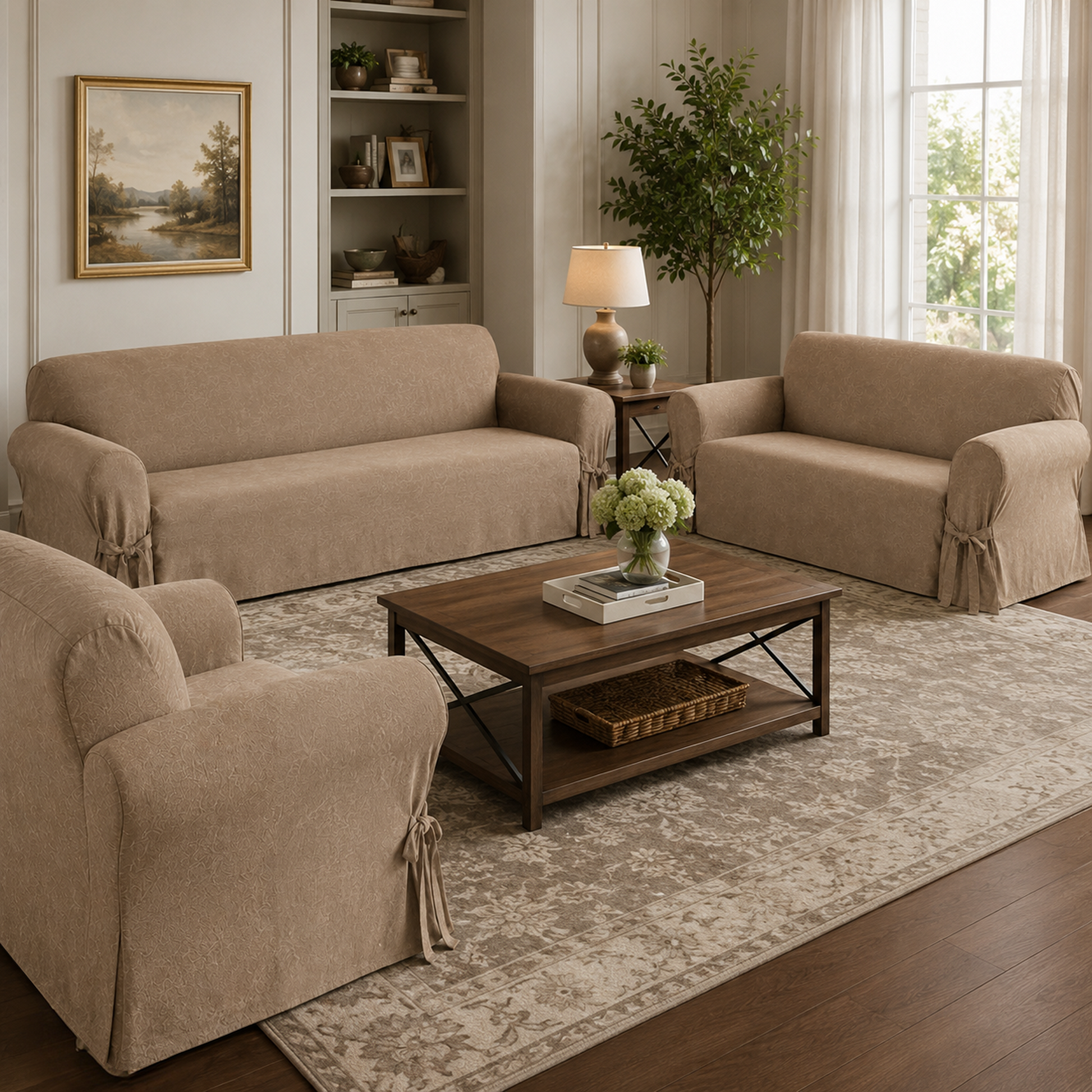 Matelassé One-Piece Slipcover