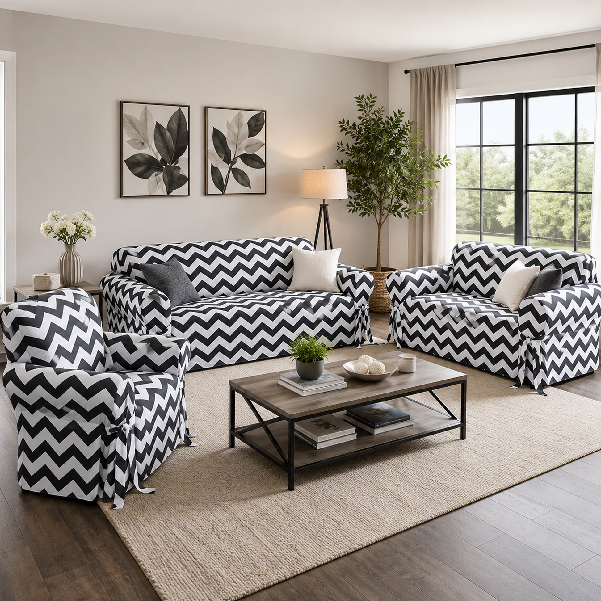 Chevron One-Piece Slipcover