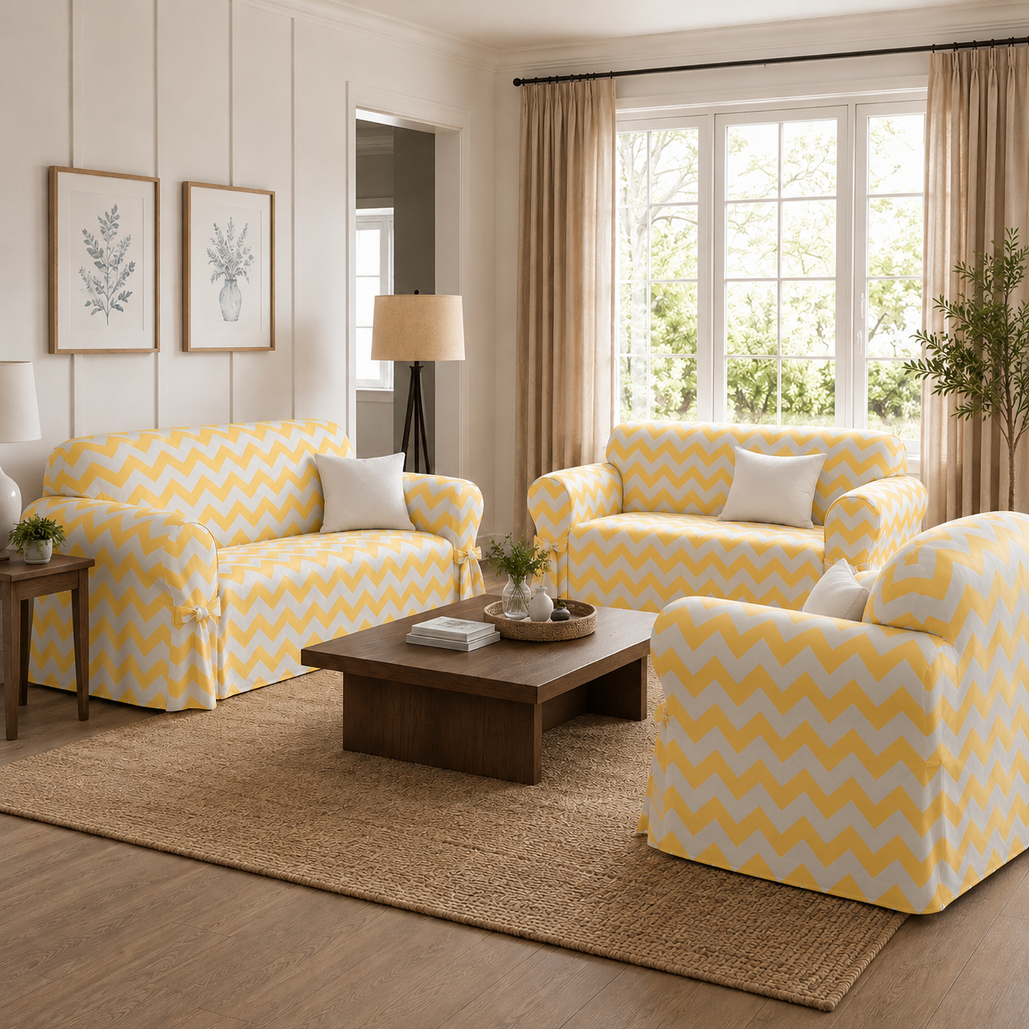 Chevron One-Piece Slipcover