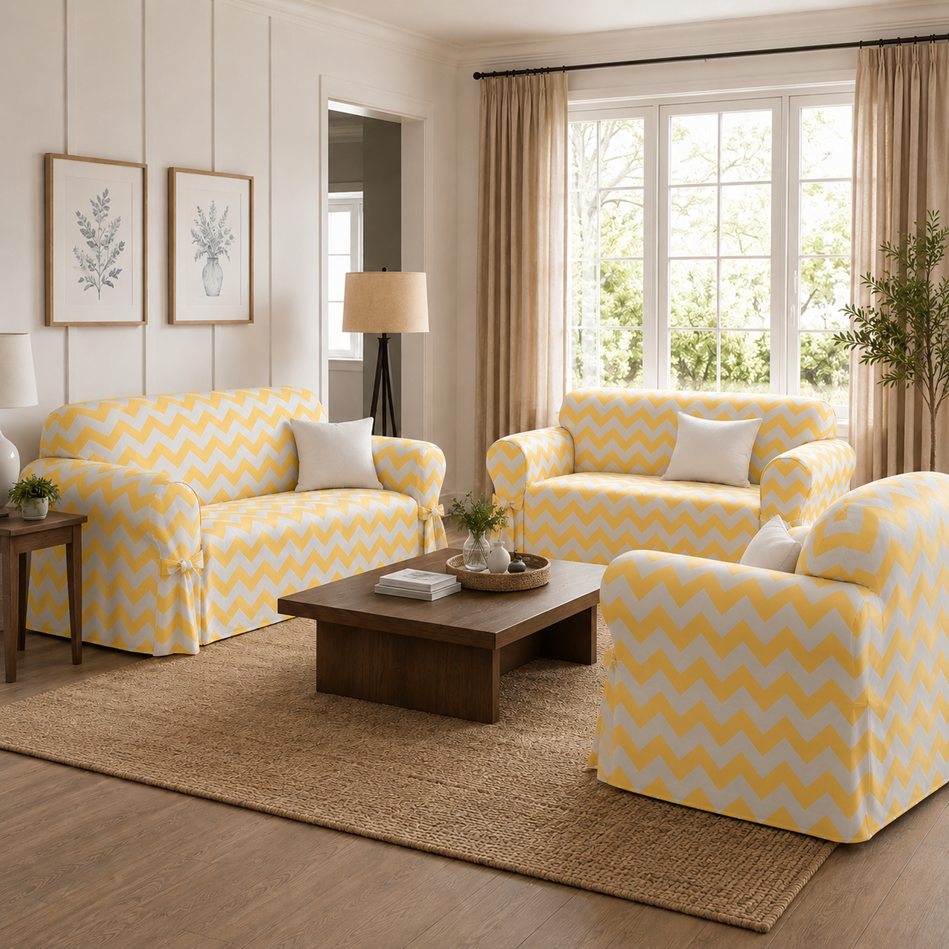 Chevron One-Piece Slipcover