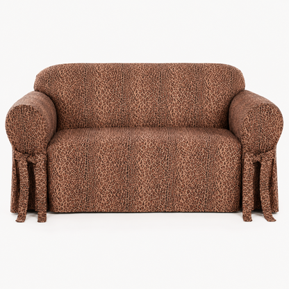 Leopard Print One-Piece Loveseat Slipcover