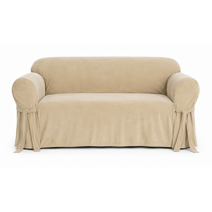 Velvet One-Piece Sofa Slipcover