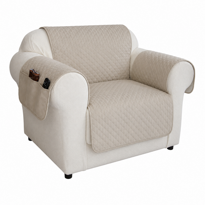 Quilted Couch Pet Cover With Pockets