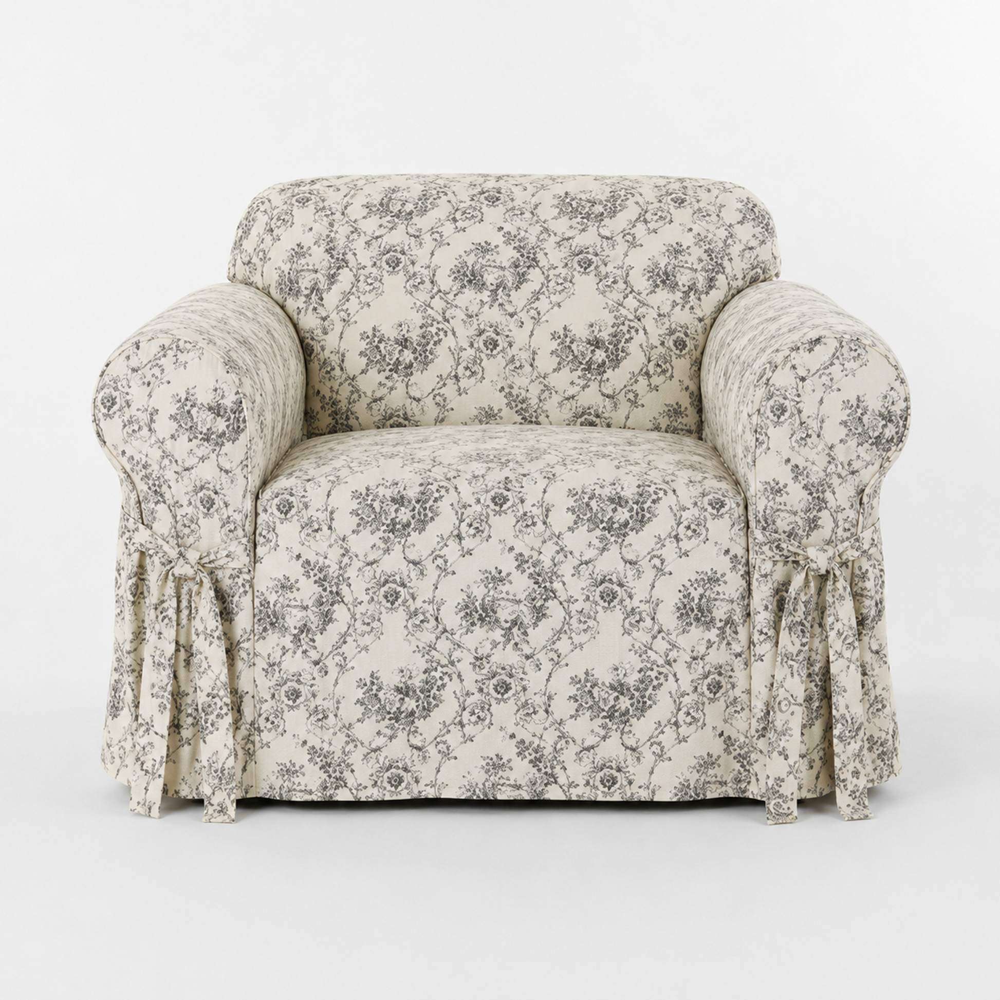 Toile Print One-Piece Slipcover