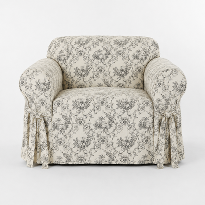 Toile Print One-Piece Slipcover