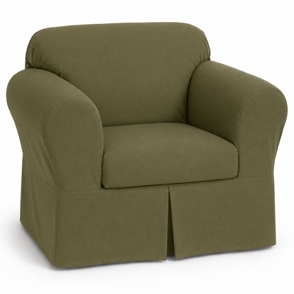 Twill Two-Piece Slipcover