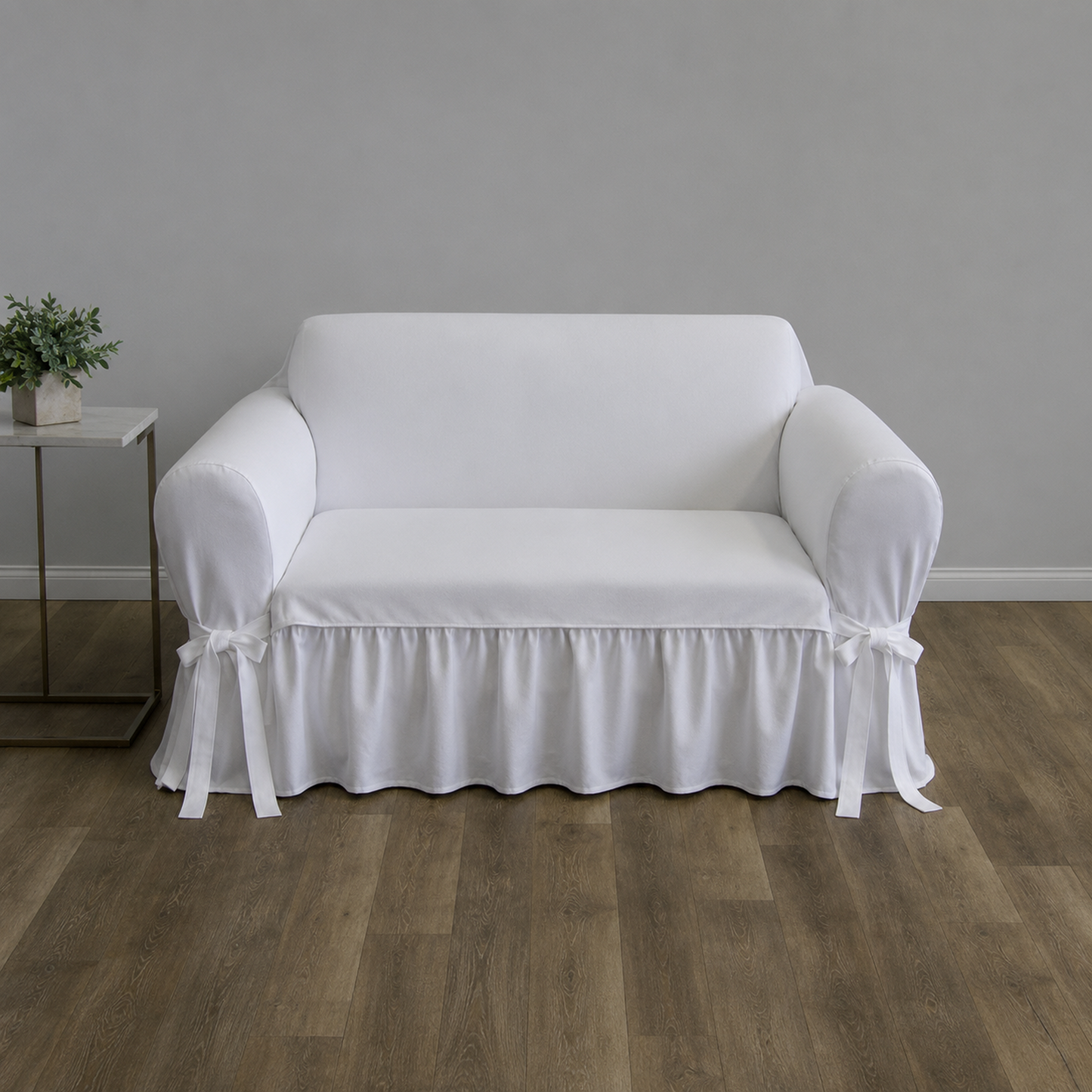 Ruffled One-Piece Slipcover