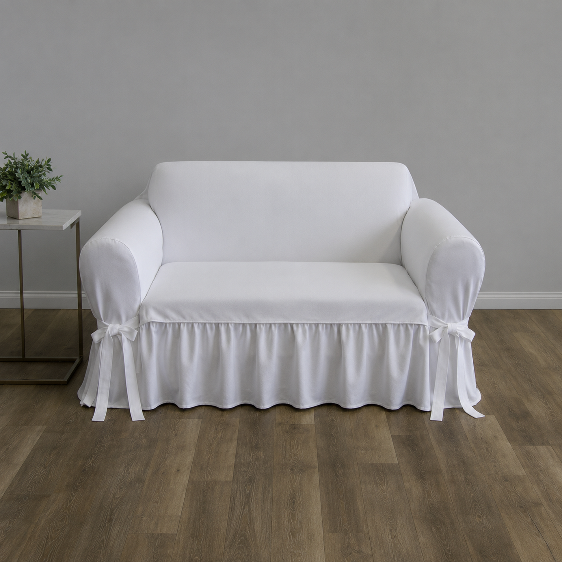 Ruffled One-Piece Slipcover