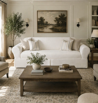Twill Two-Piece Sofa Slipcover