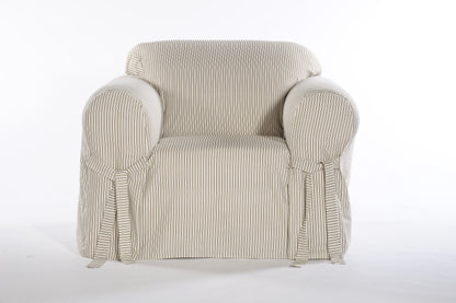 Stripe Ticking One-Piece Slipcover