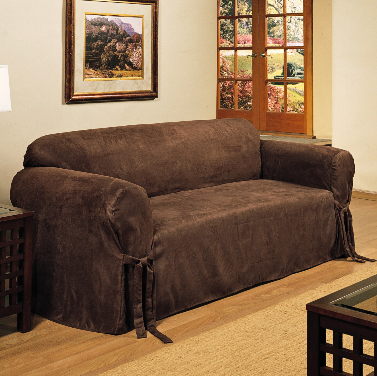 Micro Suede One-Piece Slipcover