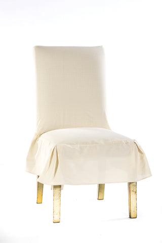 Cotton Duck Short Skirt Dining Chair Slipcover