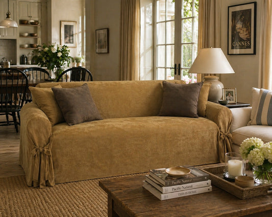 Micro Suede One-Piece Slipcover