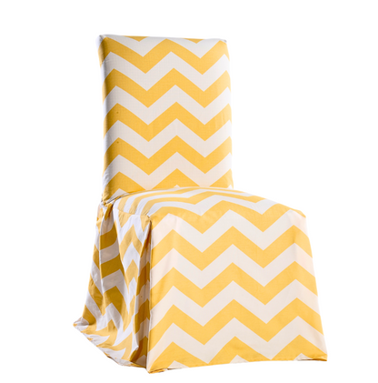 Long Chevron Dining Chair Slipcovers