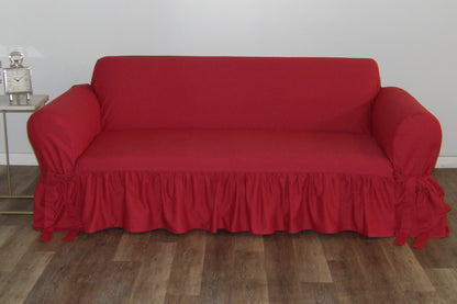 Ruffled One-Piece Slipcover