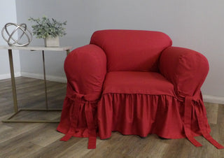 One piece ruffled slipcover