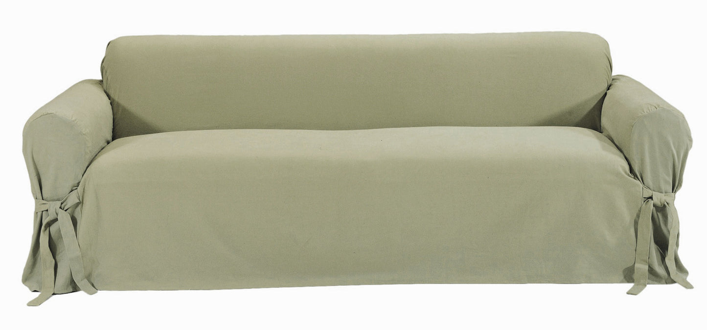 Twill One-Piece Sofa Slipcover