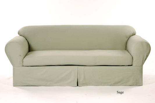 Twill Two-Piece Sofa Slipcover