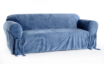 Velvet One-Piece Sofa Slipcover
