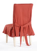 Cotton duck PLEATED short skirt dining chair slipcover