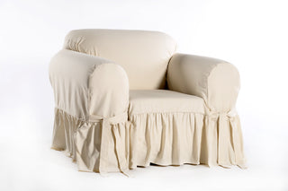 One piece ruffled slipcover