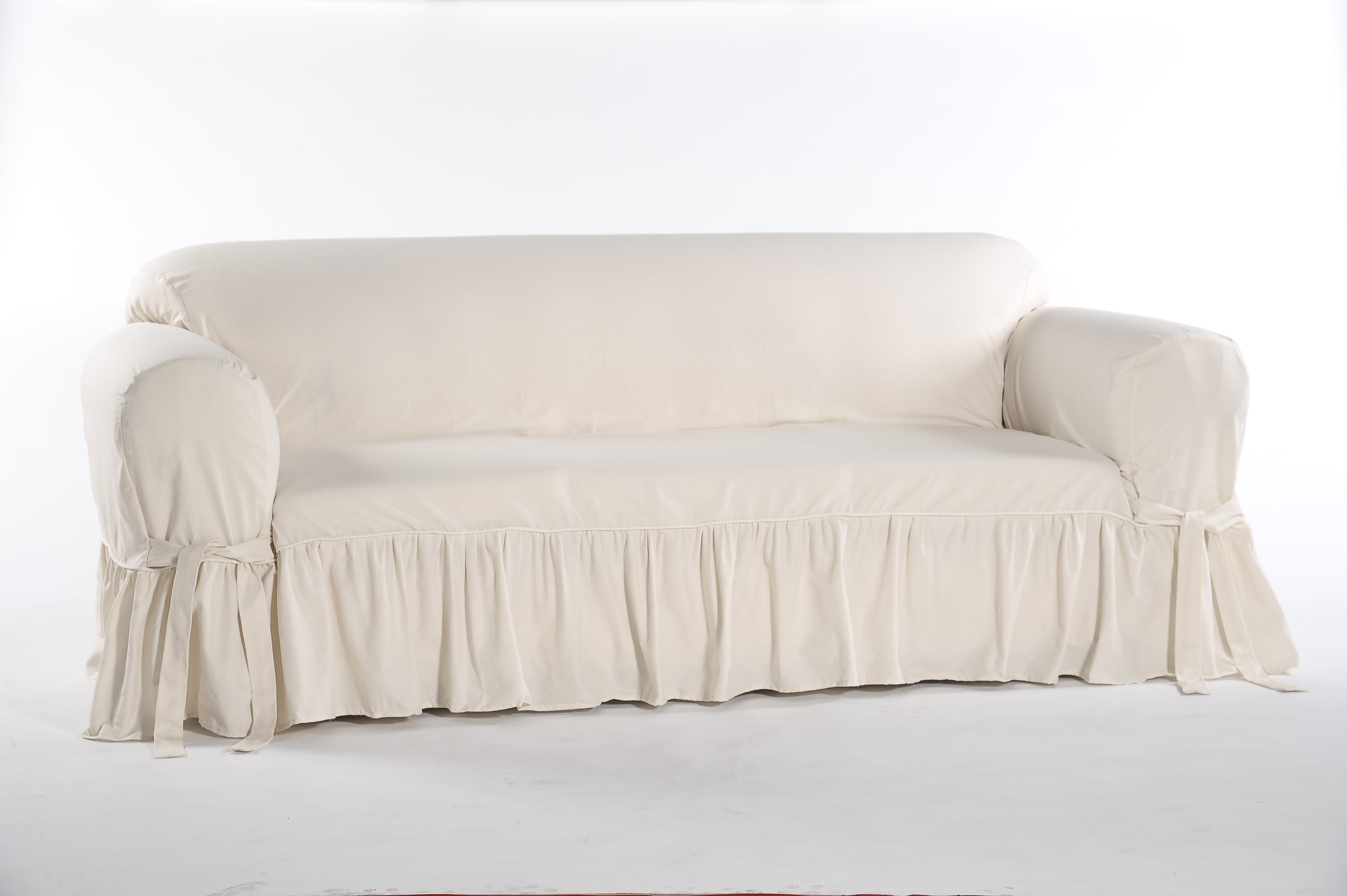 One piece ruffled slipcover