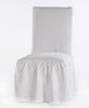 Washed cotton duck Ruffled dining chair slipcover